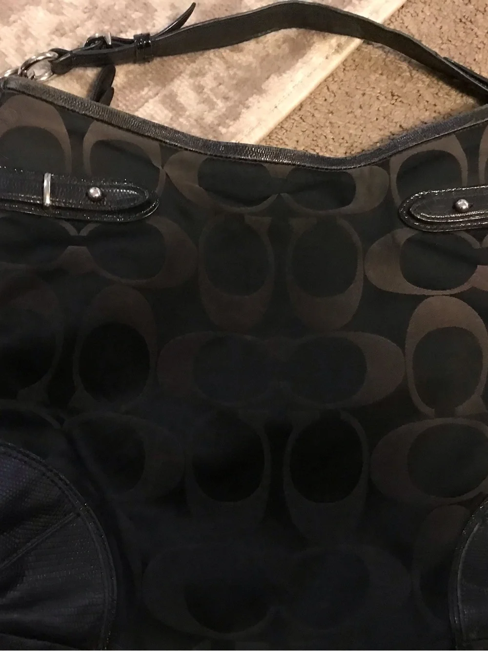 Coach Black Hobo Purse No. 1076-16408